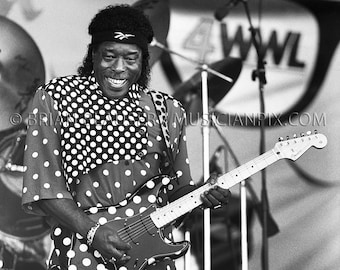 Buddy Guy Vintage Photo: Archival Print, 1996 Jazz Fest New Orleans LA