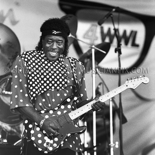 BUDDY GUY 1996 Photo Contemporary Print of Vintage 35mm Negative New Orleans Jazz Heritage Festival Poster Blues Music Concert Photograph