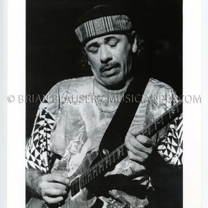 Carlos Santana Vintage Photo: Silver Gelatin Print, 1995 Polaris Amphitheater Columbus OH