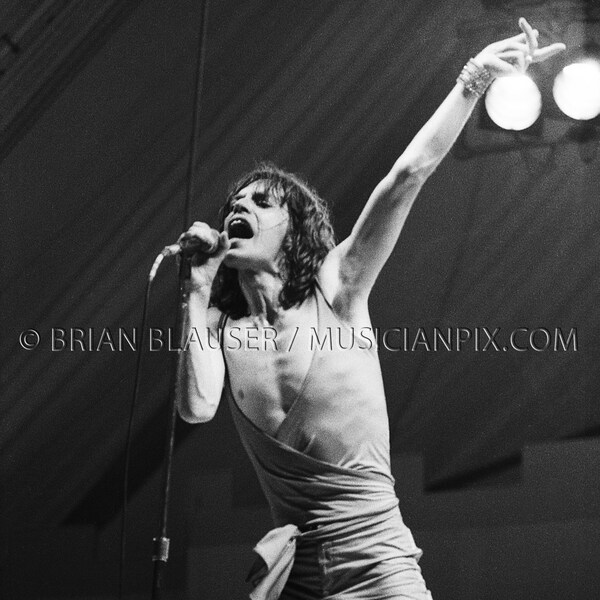 ROLLING STONES Mick Jagger 1972 Photo 8.5x11 - 13x19 Contemporary Print of Vintage 35mm Negative Cleveland Ohio 70s Rock Concert Photograph