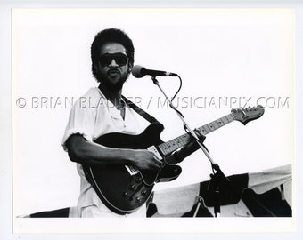 The METERS Leo NOCENTELLI 1990 Vintage Photo 8x10 Gelatin Silver Halide Print 35mm Negative New Orleans Jazz Fest Funk Soul Music Concert