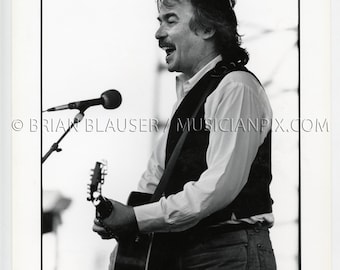 John Prine Vintage Photo: Silver Gelatin Print, 1990 Jazz Fest New Orleans LA