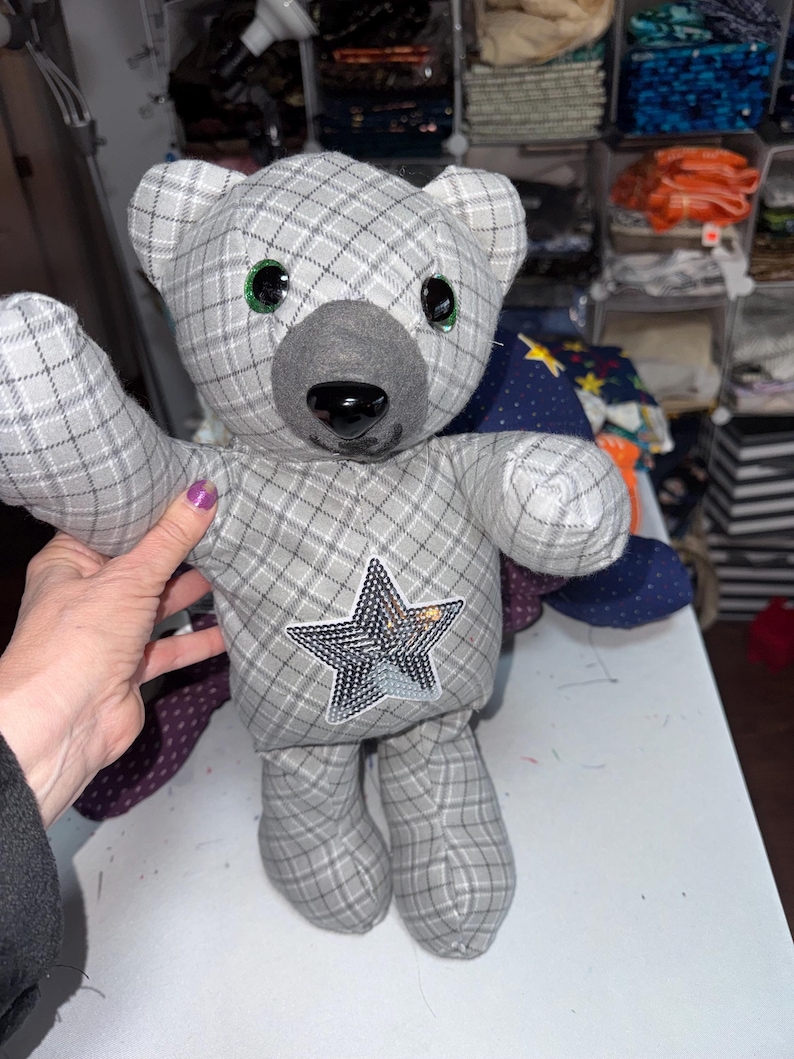 Custom Memory Bear With Hidden Zipper Pocket, Keepsake Teddy Bear From ...
