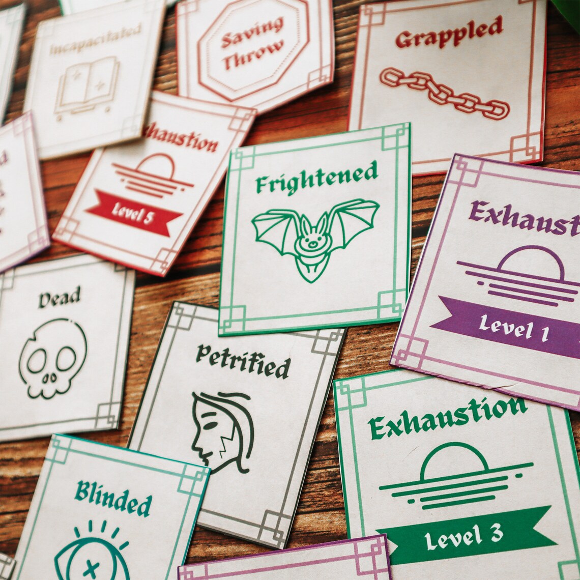 Dnd Printable Condition Token Cards for Dnd 5e // RPG Digital Download ...