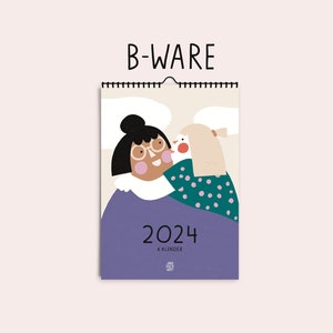 B-stock/calendar 2024/DIN A4/affirmations/annual calendar/wall calendar/illustrations