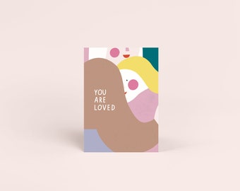 Karte / You Are Loved / Valentinstag / Liebespaar
