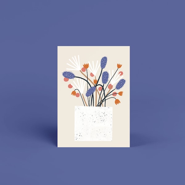 Karte / Blumen / Gruß