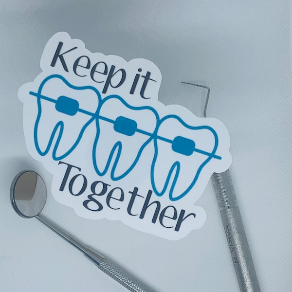 Braces Stickers| Waterproof| Journals, Water bottles | Dentist| Dental Hygienist| Dental school| Dental Assistant| Teeth| Education| Braces