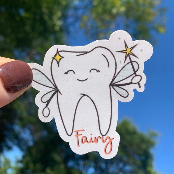 Tooth Fairy Dental Sticker|Waterproof| Journals, Water bottles | Dentist| Dental Hygienist| Dental school| Dental Assistant| Fairy sticker