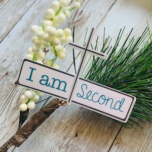 I am Second Faith Sticker| Weatherproof/Waterproof| Journals, Bibles, Water bottles, Notebook Stickers