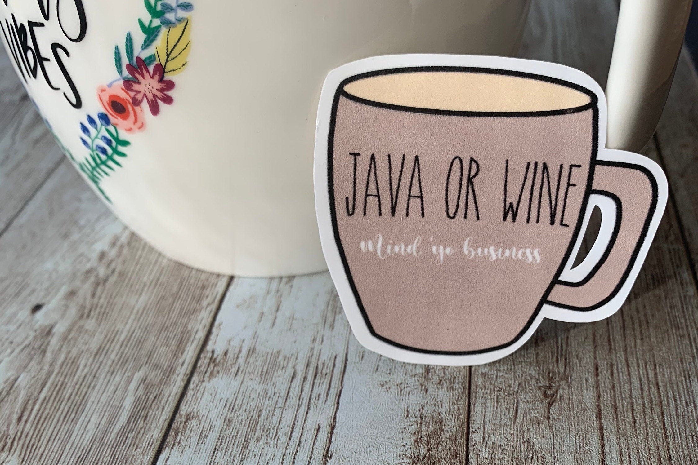 Mug Decor Sticker Coffee Mug Sticker Bundle Sticker sets Journal stickers | Etsy