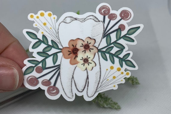 Tooth Dental Sticker Journals Water Bottles Stickers - Etsy