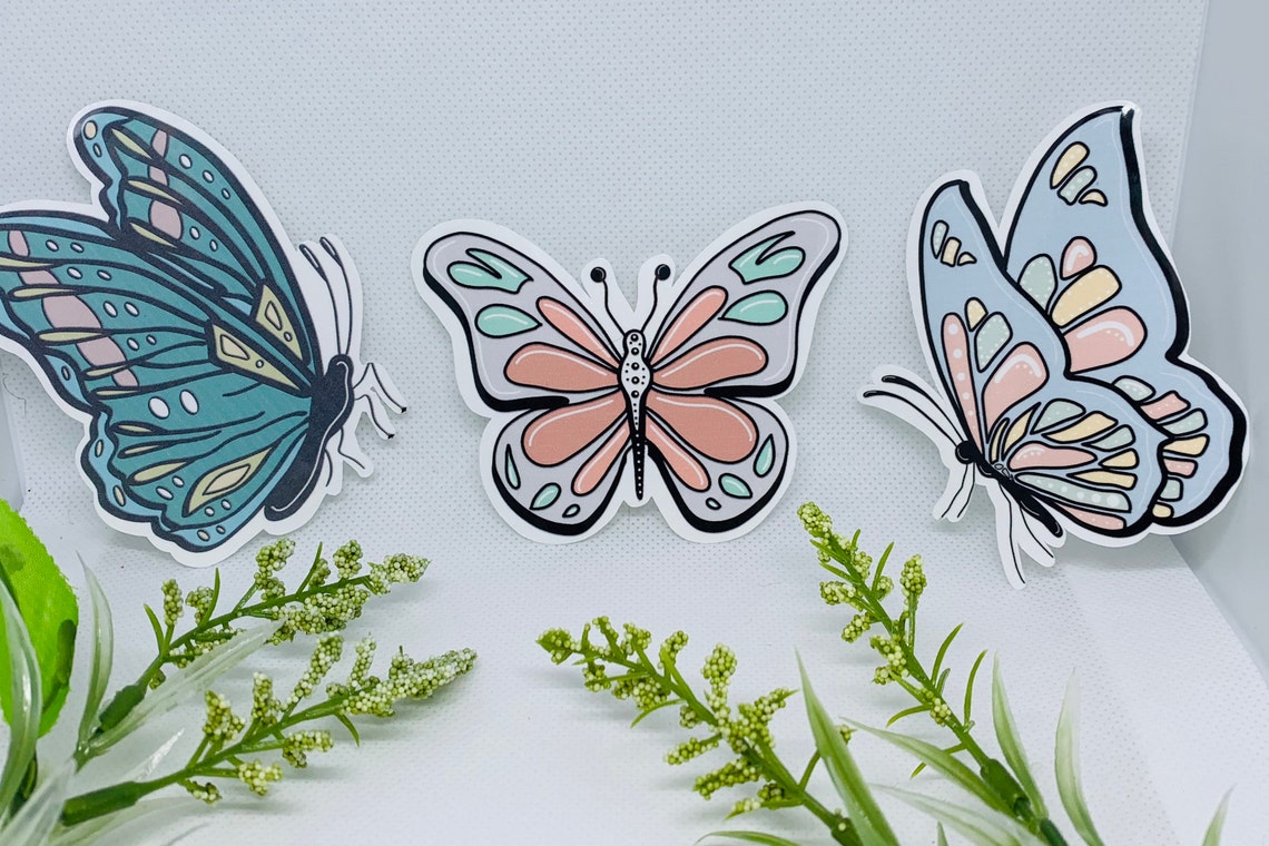 Butterfly Sticker Large Stickers Journal Stickers Water Etsy