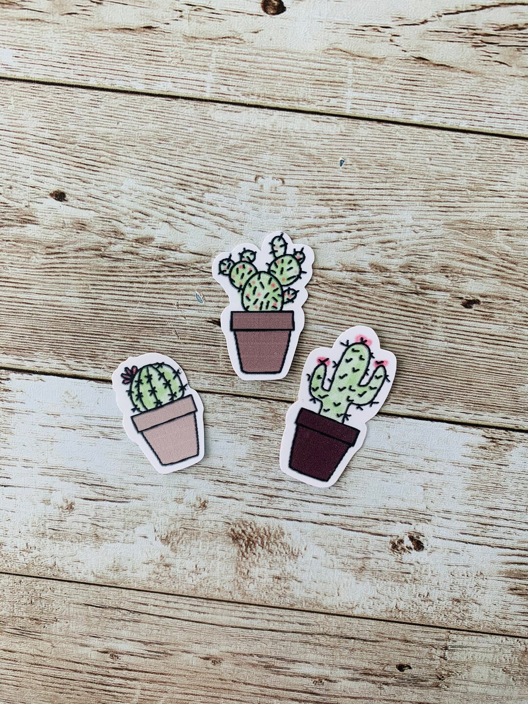 Mini Cactus Stickers Weatherproof/ Waterproof Journal, Phone Case