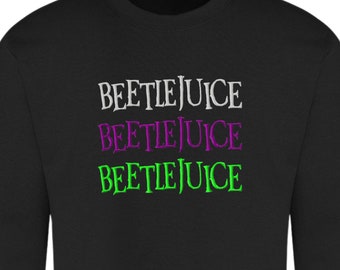 Sweat-shirt brodé Beetlejuice, Halloween, pull, pull, film, années 80, horreur, effrayant