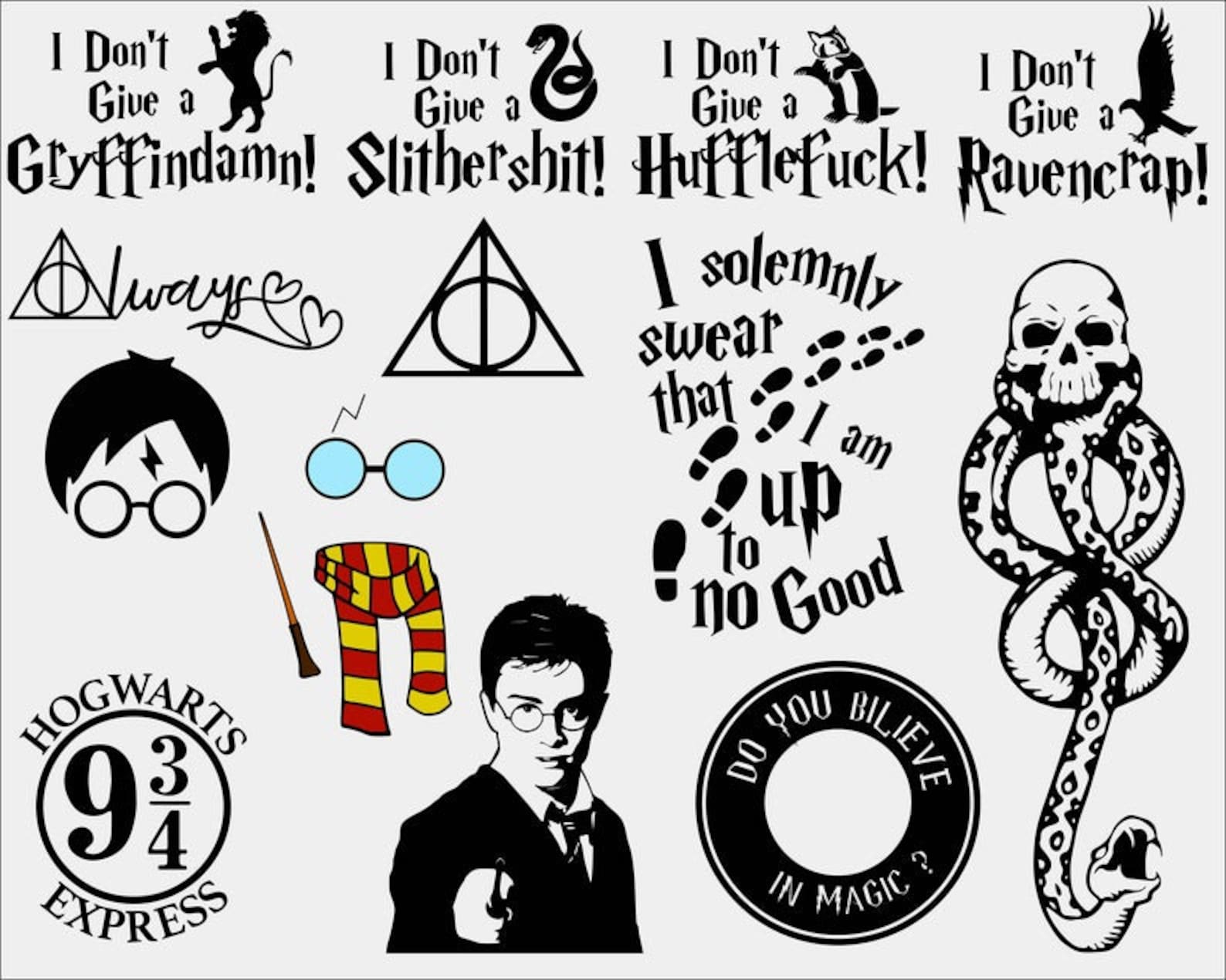 60 Harry Potter svg bundle Wizard Svg Bundle Hogwarts | Etsy