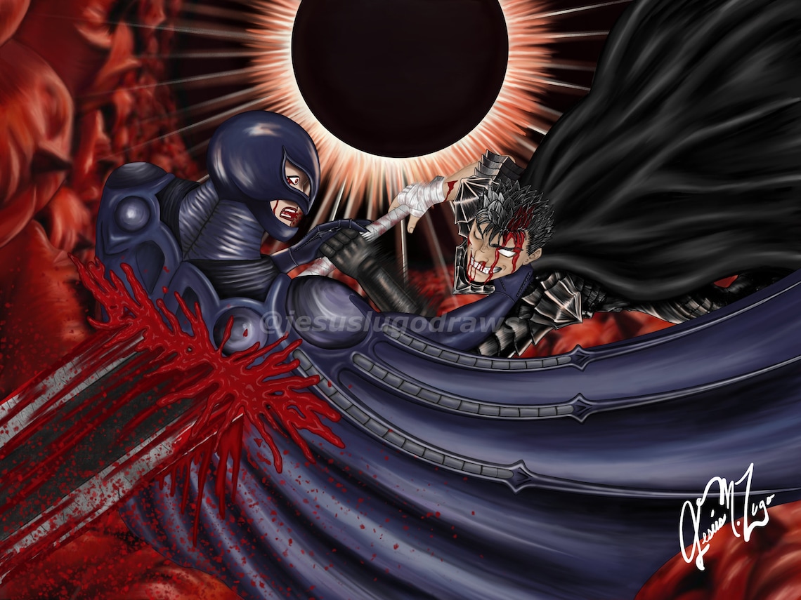 Berserk Guts killing Griffith Poster 24x18 | Etsy