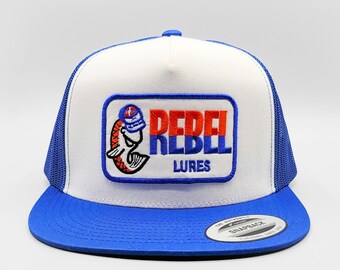 Rebel Lures Fishing Hat Vintage Trucker 