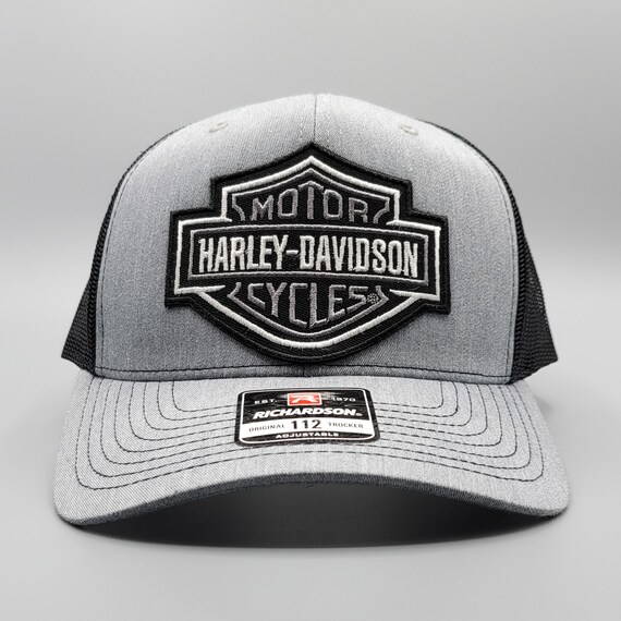 Harley-davidson Trucker Hat Mid-crown Patch Harley Hat Mesh - Etsy