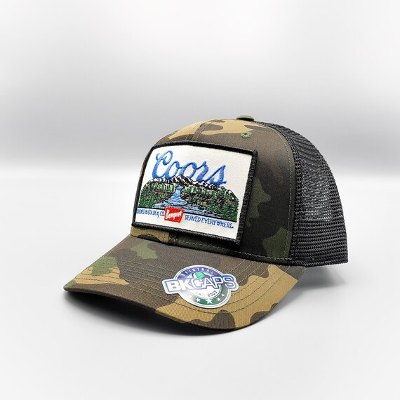 Coors Trucker Hat Coors Banquet Beer Patch on Mesh Camo Etsy