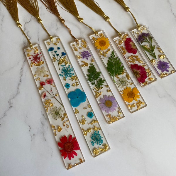 Custom Resin Bookmarks - Real Dried Flowers