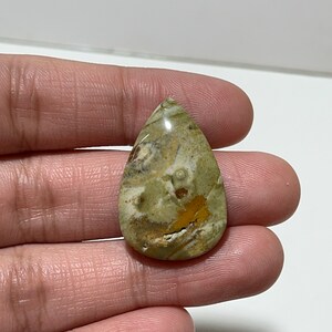 100% Natural Pear Bamboo Leaf Jasper Gemstone Pendant Agate Cabochon Handmade Jasper best quality For Silver Jewelry Making Loose Gemstone