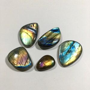 Top Blue Purple Fire Labradorite Antique Shape Cabochon AAA Grade Quality 100%Natural Wholesale Price Labradorite Loose Handmade Gemstone