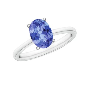 Blue Sapphire Stone Ring Silver 925 Sterling Silver Overlay Ring Natural Ring Birthday wedding Anniversary Minimalist Ring/ Stackable Ring