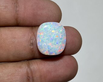 Amazing Quality Fire Play Ethopian Opal Cabochon Cushion Shape Lab Created Loose Gemstones Sizes from 16X18MM for Pendants Jewellery Making