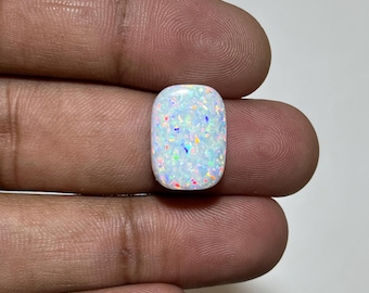 Amazing Quality Fire Play Ethopian Opal Cabochon Cushion Shape Lab Created Loose Gemstones Sizes from 12X17MM for Pendants Jewellery Making