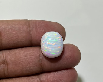 Amazing Quality Fire Play Ethopian Opal Cabochon Oval Shape Lab Created Loose Gemstones Sizes from 15X18MM for Pendants Jewellery Making