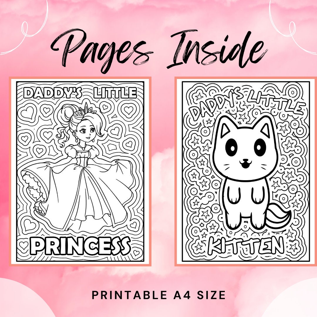 10 Colouring Page Bundle - Adult Daddy Dom Little Girl (DDLG) Colouring ...
