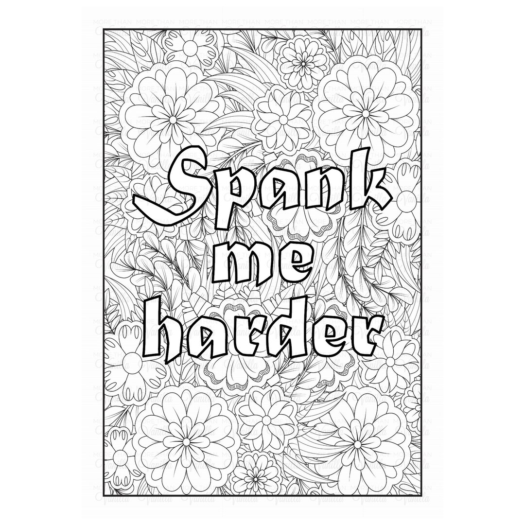 Spank Me Harder BDSM / Bondage Colouring Art for Adults - Etsy