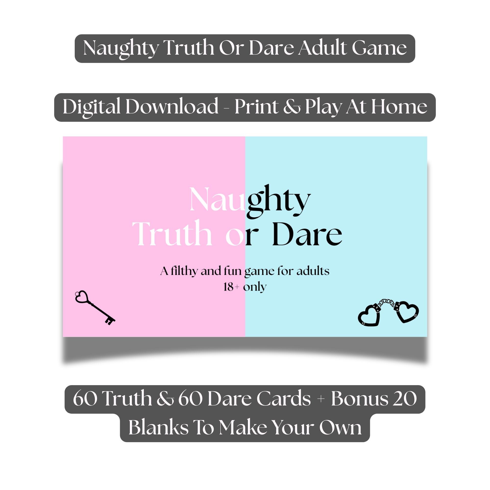 Naughty Truth or Dare Printable Game | 140 Kinky Adult Cards Digital ...