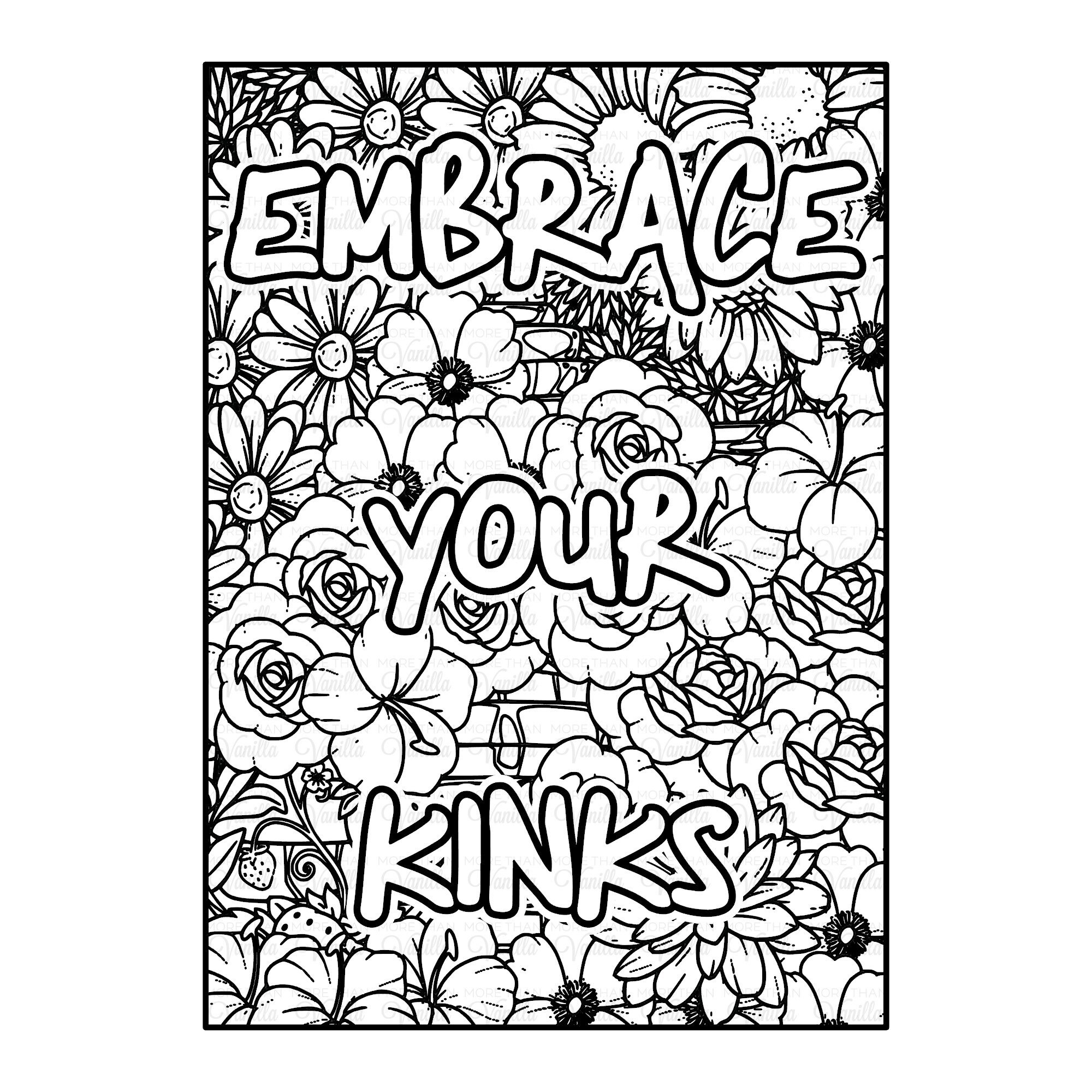 Embrace Your Kinks - BDSM / Bondage Colouring Art for Adults - Adult ...
