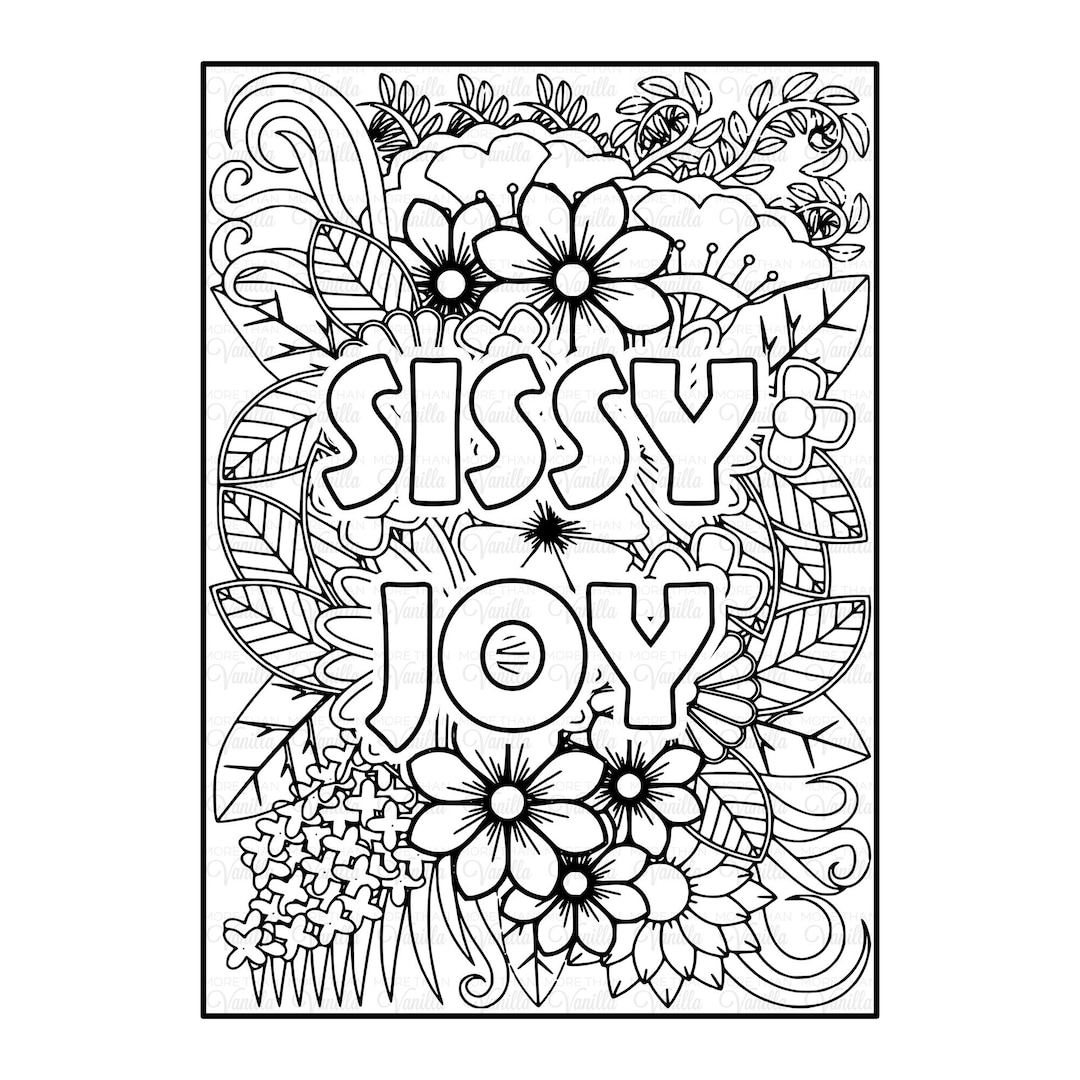 Sissy Joy - Sissy Art Colouring Art for Adults - Etsy