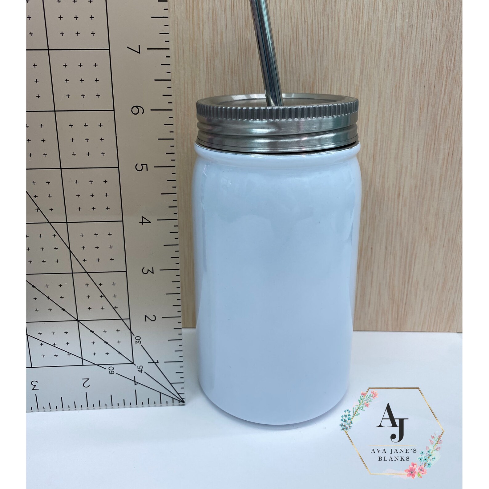 4 Pk. Sublimation Blank Mason Jar 17 oz Tumbler w/ Stainless | Etsy