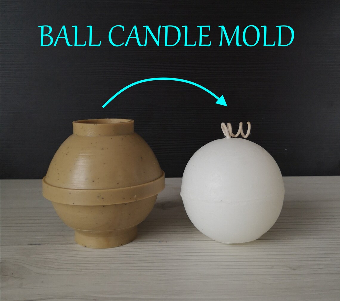 Round Ball candle Mold / Candle sphere / Ball candle mold / Etsy