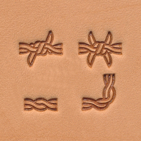 Barbed Wirelarge 4piece Leather Stamp Set 6900500 Etsy