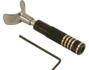 Cuchillo giratorio ajustable Pro (solo cuerpo, pequeño, negro/latón, 28022)