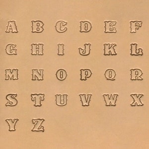1/2&quot; (12.7mm) Western Style Upper Case Alphabet Leather Stamp Set 8130-00