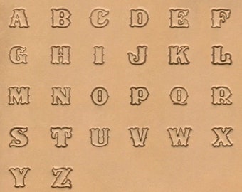 1/2" (12.7mm) Western Style Upper Case Alphabet Leather Stamp Set 8130-00