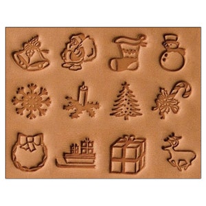 Christmas Leather Stamp Set 1/2" (13mm) 8165-00