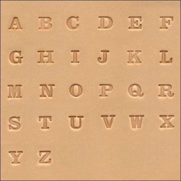 1/4" (6.4mm) Classic Serif Font Alphabet Leather Stamp Set 4903-00