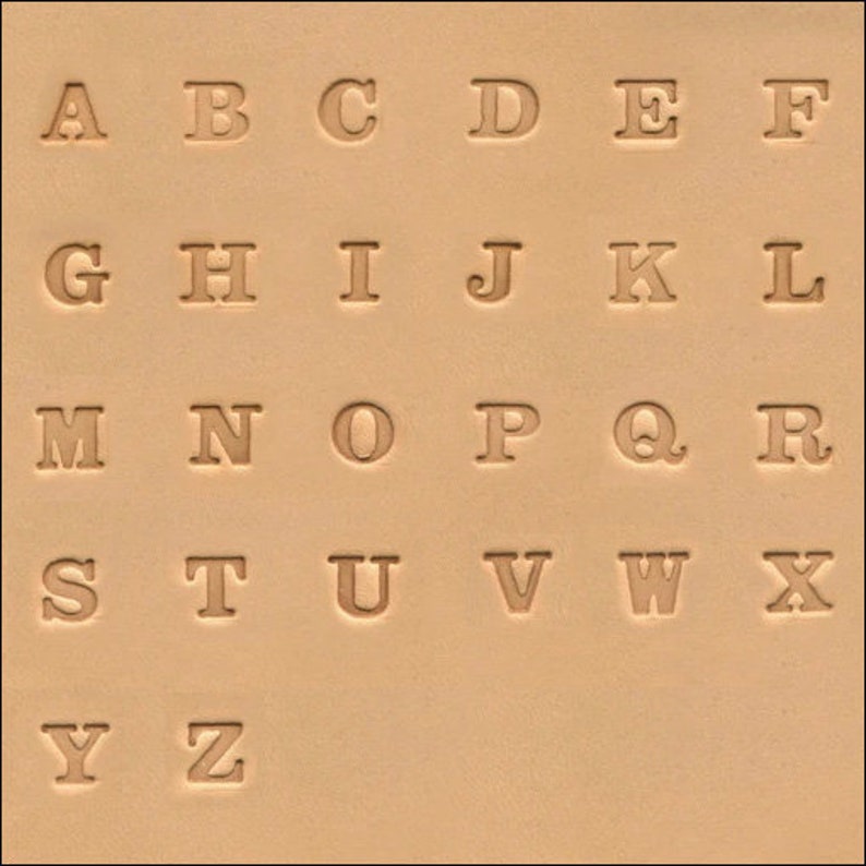 Alphabet Leather Stamp Set Classic Serif Font 1/4 | Etsy
