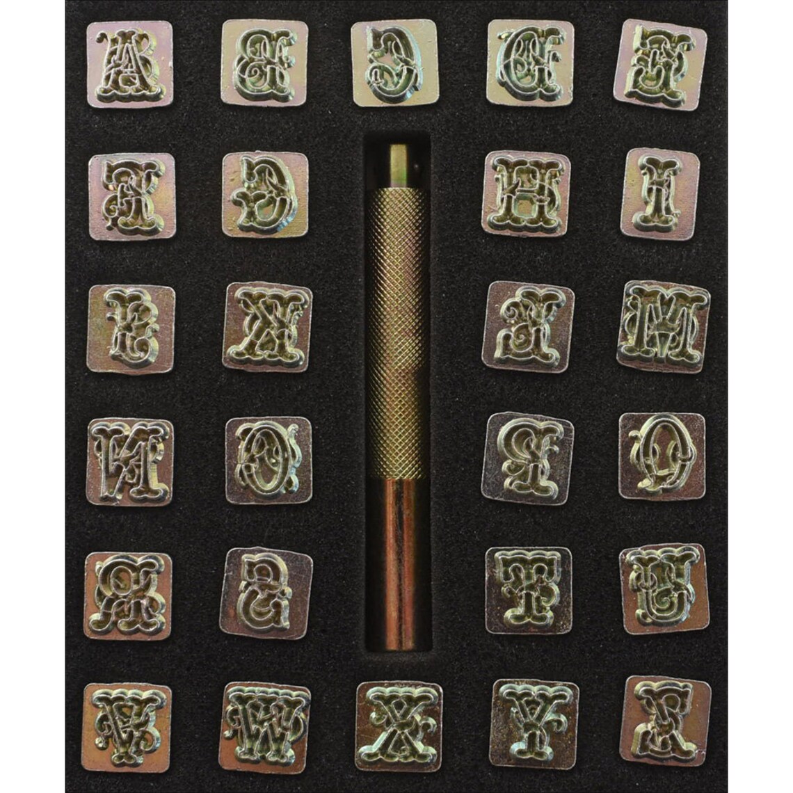 Alphabet Leather Stamp Set Script Font 1/2 12.7mm Etsy