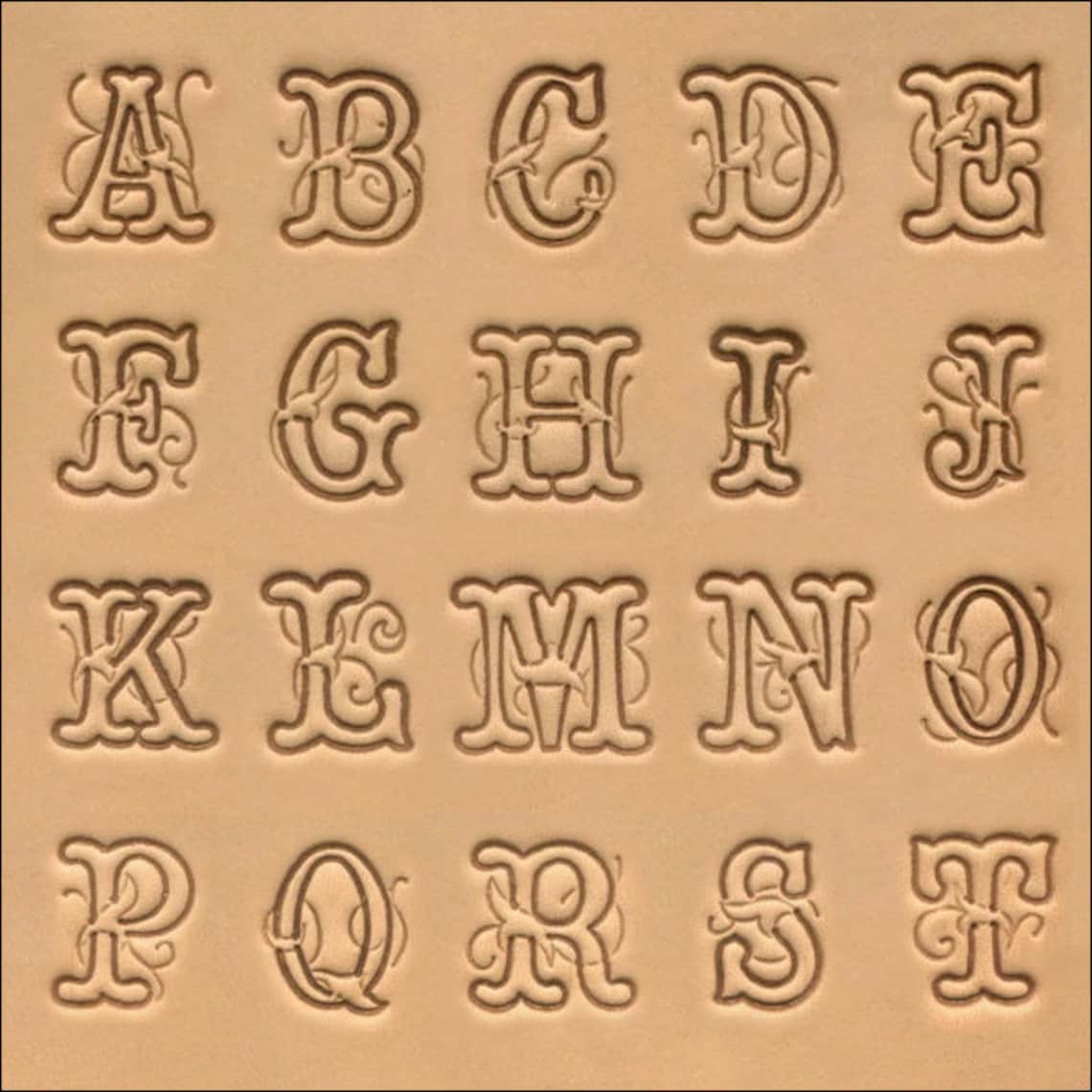 3/4 19mm Script Font Alphabet Leather Stamp Set - Etsy