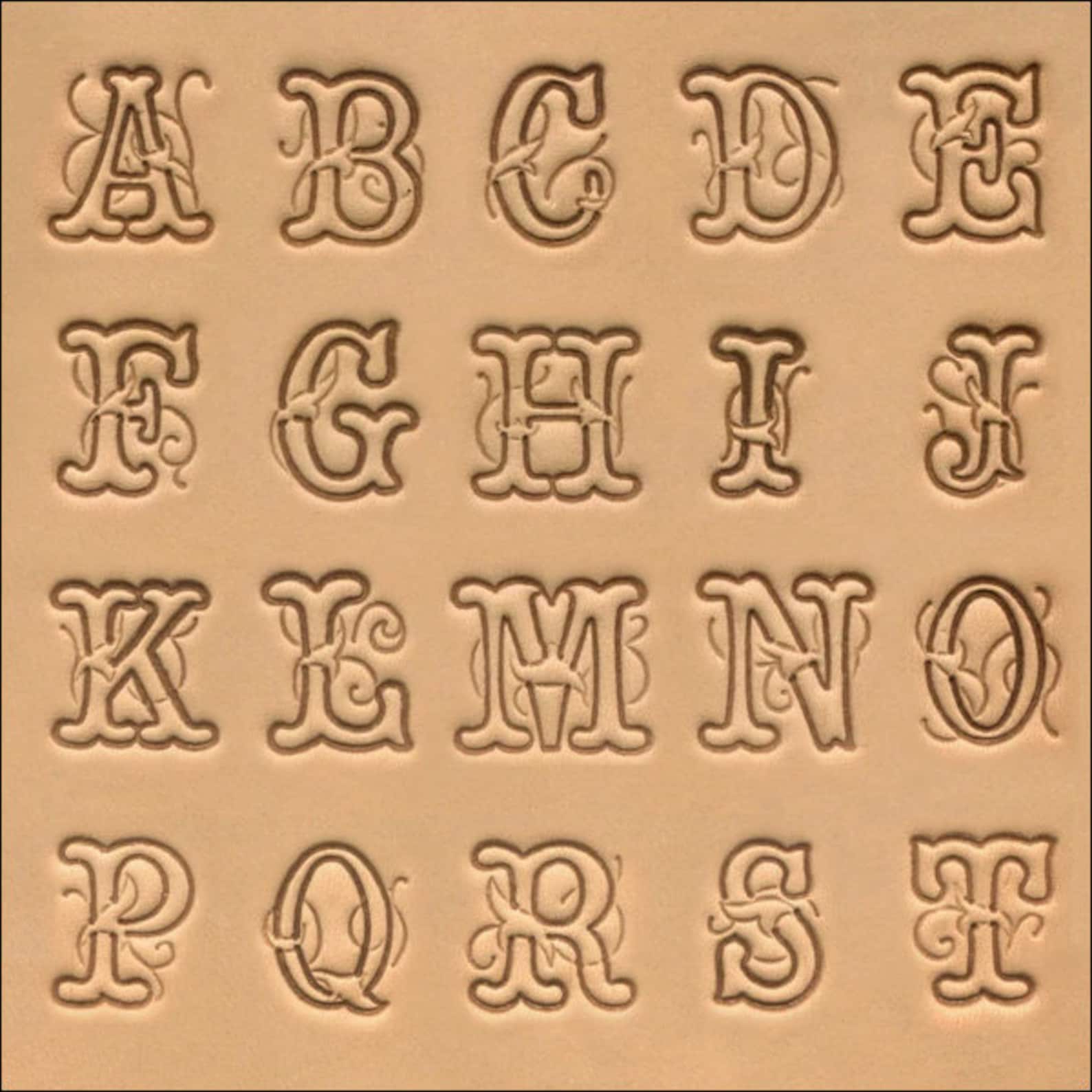 Alphabet Leather Stamp Set Script Font 3/4 19mm Etsy
