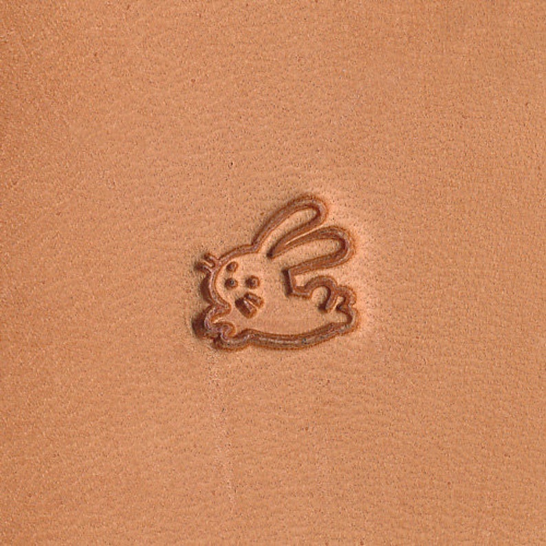 Red Ink Rabbit Stamp Rabbit E663 Leather Stamp - Etsy