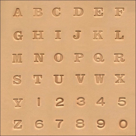 Leather on sale stamping letters
